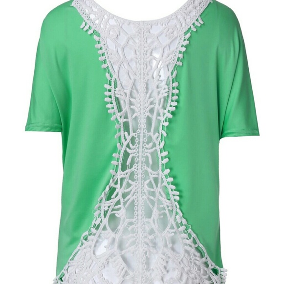 Last one!🆕 Just in mint green tee with lace back. - Picture 2 of 4