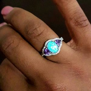 Opal sterling silver ring. Taking to good will Tue