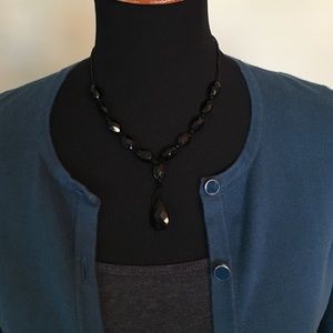 White House Black Market Black Beaded Necklace