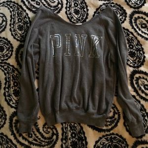 PINK slouchy sweatshirt- XS