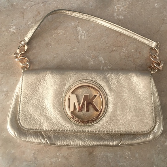 Michael Kors Gold Clutch - Picture 2 of 4
