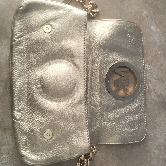 Michael Kors Gold Clutch - Picture 3 of 4