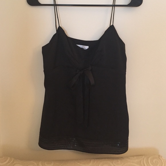 Ann Taylor Loft Black Tank with Sequined Bottom - Picture 1 of 3