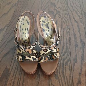 Sam Edelman leopard wedges