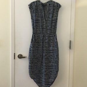 Blue and white strip dress