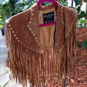 Izod Leather Fringed Accessory