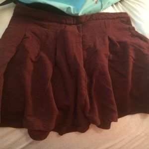 Maroon mini skirt