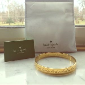 Kate Spade Gold Engraved Bracelet