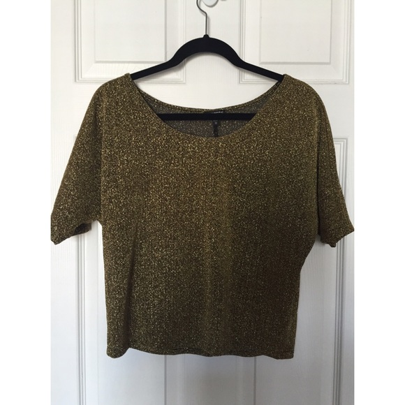Express gold glitter top.