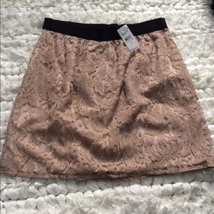 LOFT pink lace mini-skirt