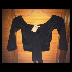 Charlotte Russe bow crop top