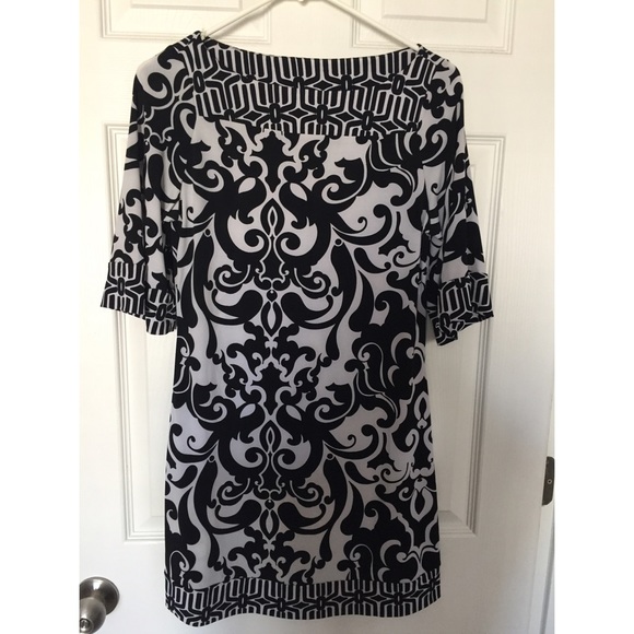Candies black and white patterned dress