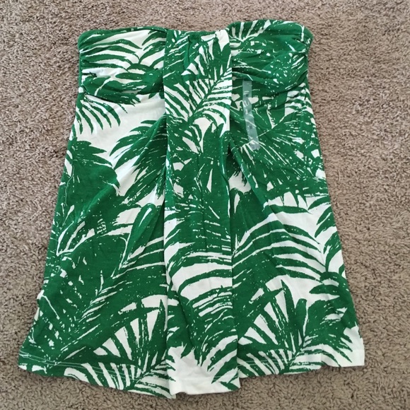 Green Palm Tree print tube top, NWTs - Picture 1 of 2