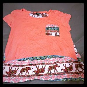 Orange elephant shirt