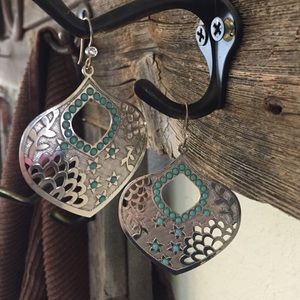 Brighton earrings with turquoise