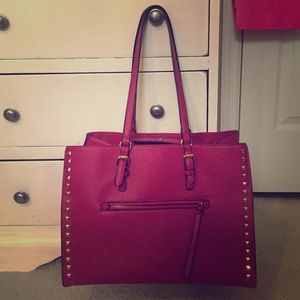 Pink studded tote