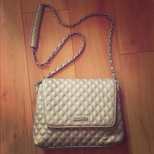 Mango Quilted Cross-Body Purse