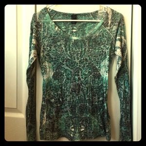 Sheer prAna boat neck long sleeve shirt