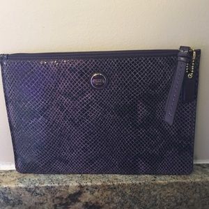 Coach purple make up case