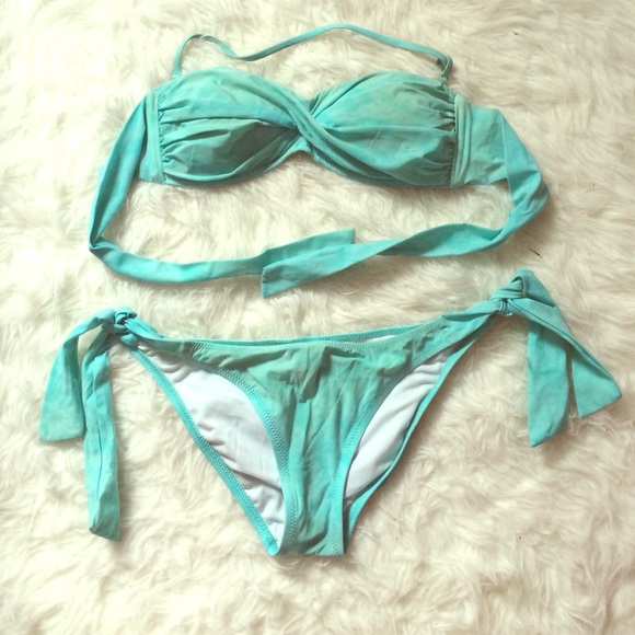 Mint bandeau bikini