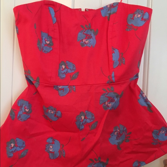 JCrew strapless peplum top NWT