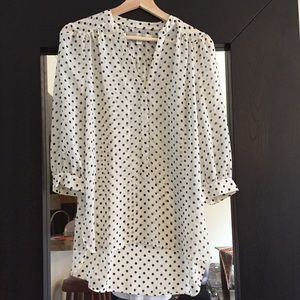 Cute polka dot chiffon top