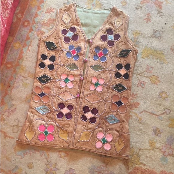 Vintage Tops - Vintage handmade burlap vest