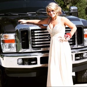 Cream Sweetheart Prom Dress