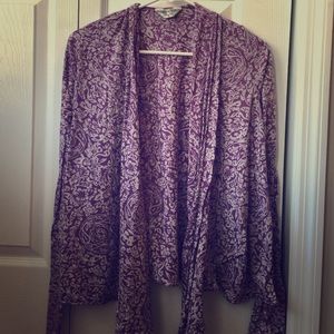 Hardtail soft purple and white cardigan