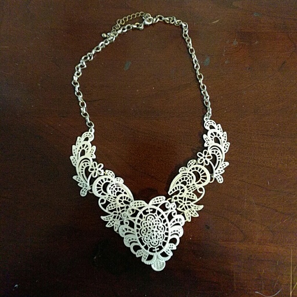 Filigree statement necklace