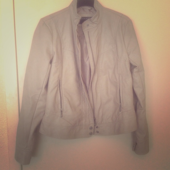 Cream leather jacket