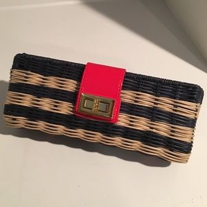 J. Crew Rattan Clutch