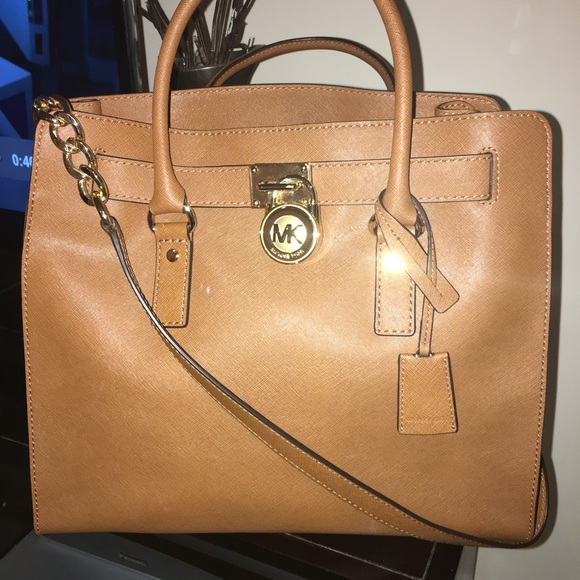 Michael Kors Hamilton Leather - Caramel color