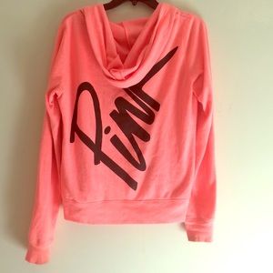 Coral PINK zip up hoodie