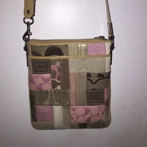 Coach pink cross body