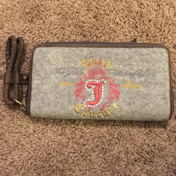 Juicy couture gray velour wallet