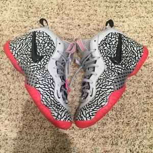 Elephant Print & Pink Foamposite 4y
