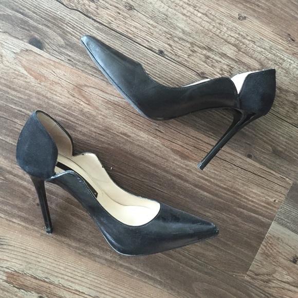 Zara mixed texture Genuine leather + suede heels - Picture 4 of 4