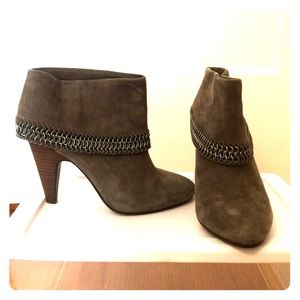 ASH grey suede chain mail booties size 36