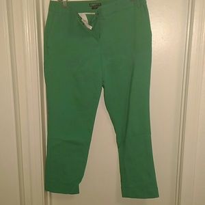 Express dark Lime green cropped editor dress pants