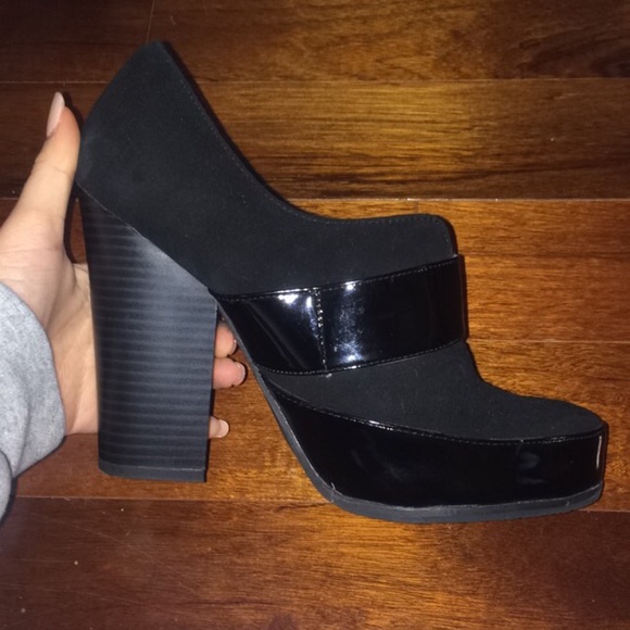 Calvin Klein heeled black clogs