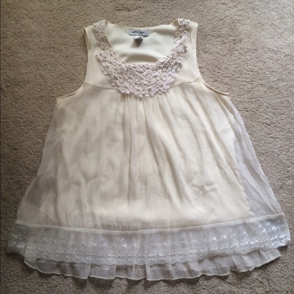 Pretty Cream Blouse Hardly Worn