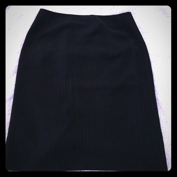 Caslon pin striped skirt with back slit