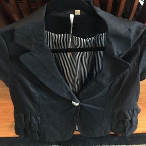 crop work jacket