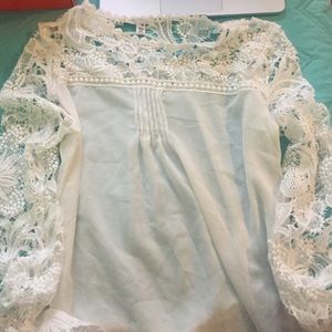 Brand new sheer long sleeve top