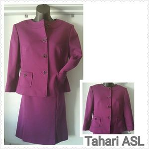 NWT magenta Tahari suit set