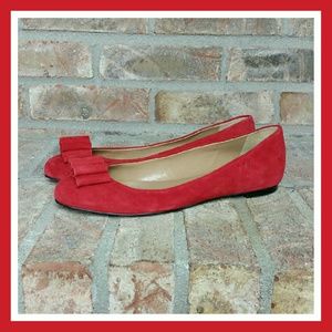 Talbots Red Leather Flats