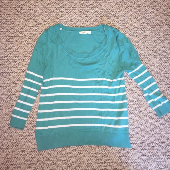 Striped mint sweater - Picture 1 of 2