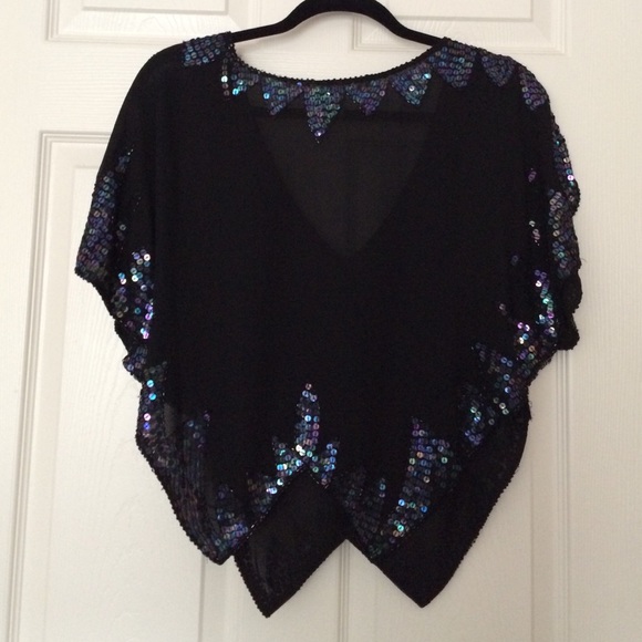 Black free people butterfly blouse - Picture 2 of 4