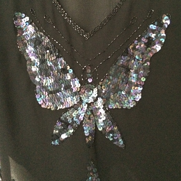 Black free people butterfly blouse - Picture 4 of 4